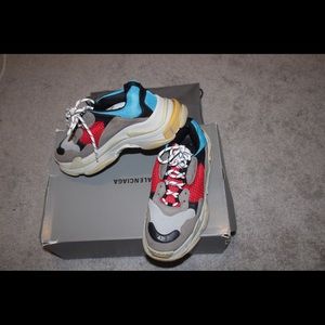 Balenciaga triple s Grey red blue